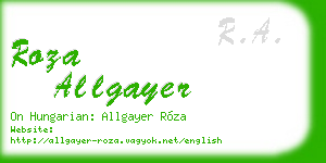 roza allgayer business card